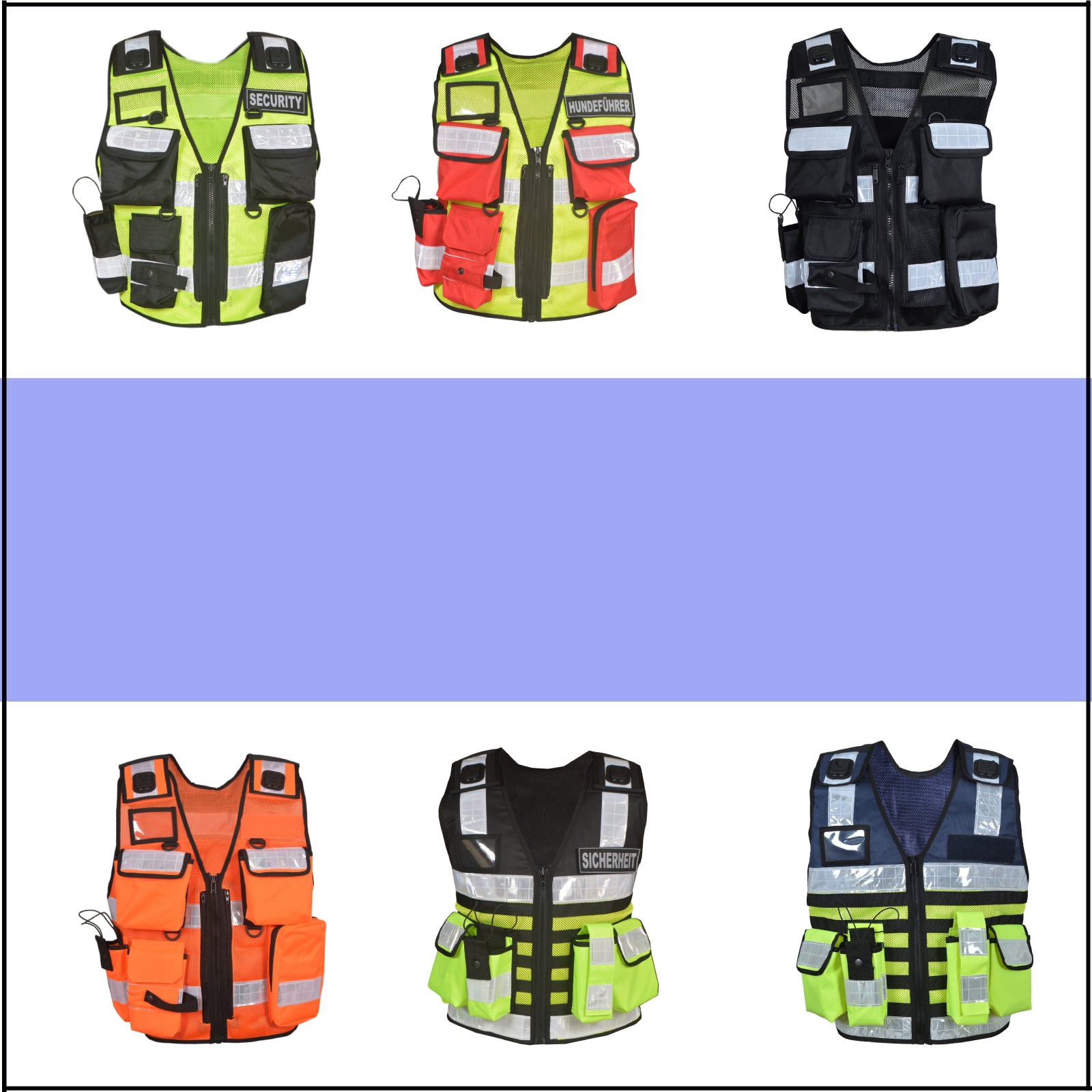Gilets de sécurité fluo avec impression personnalisée sur poitrine Gilets de sécurité fluo avec impression personnalisée sur poitrine
