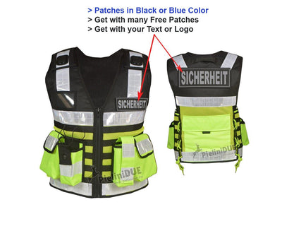 security vest black yellow 3105
