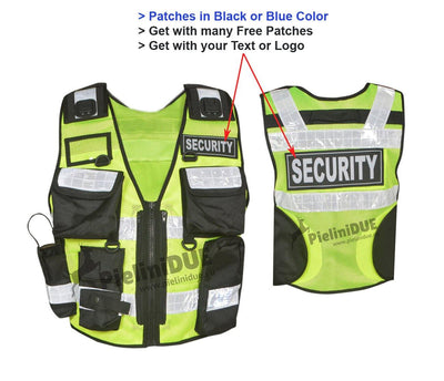 1201 Dog Handler Vest Hi Viz Security Vest multi-function tactical paramedic Press CCTV vest - Pielini DUE